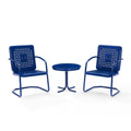 Navy 3-Piece Metal Patio Conversation Set R948840
