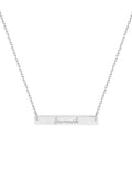 Sterling Silver Mini Bar Name Necklace L737