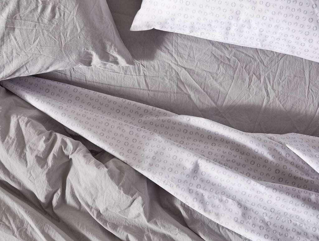 Organic Crinkled Percale Sheet Set Full Shadow W4222