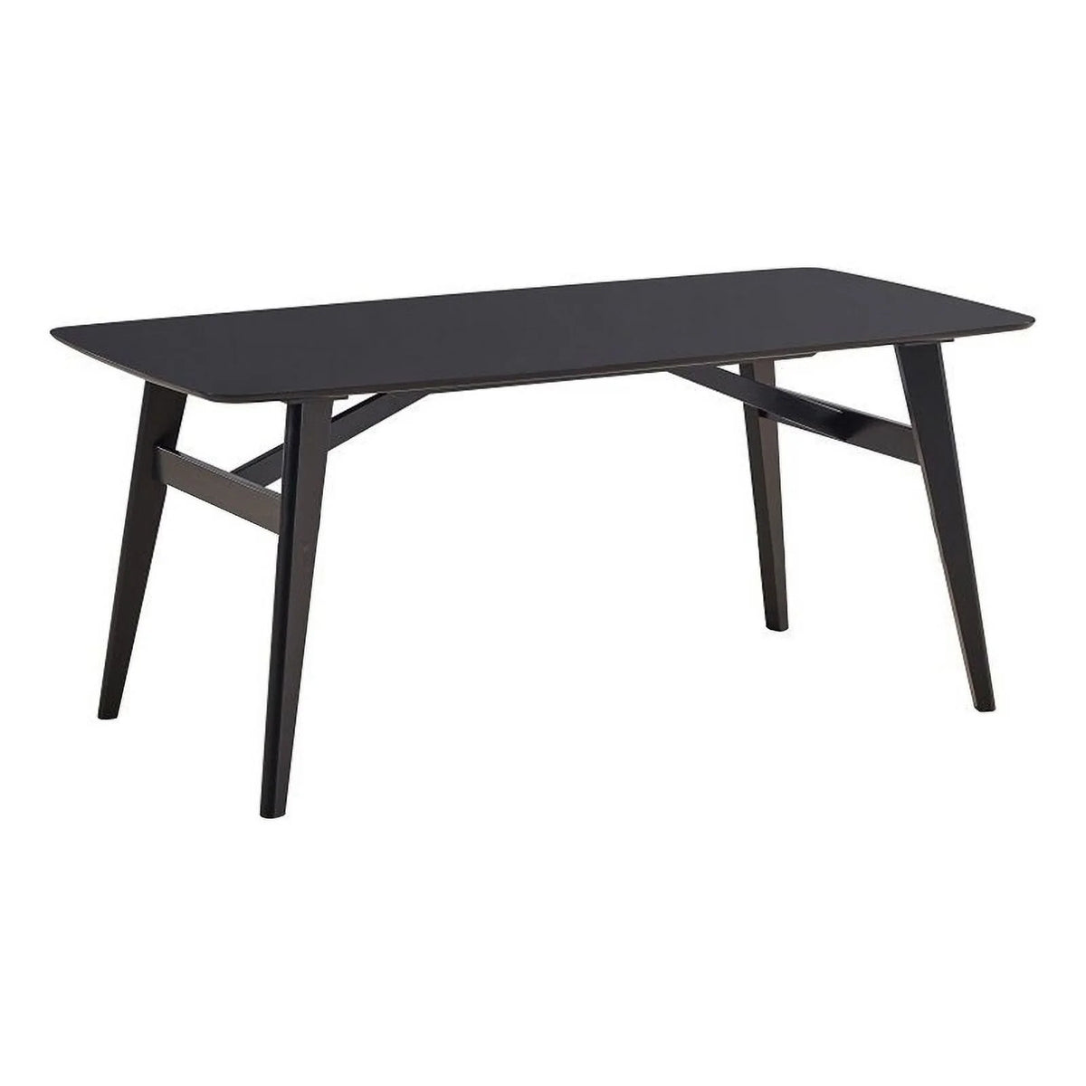71 Inch Black Wood Dining Table S41264