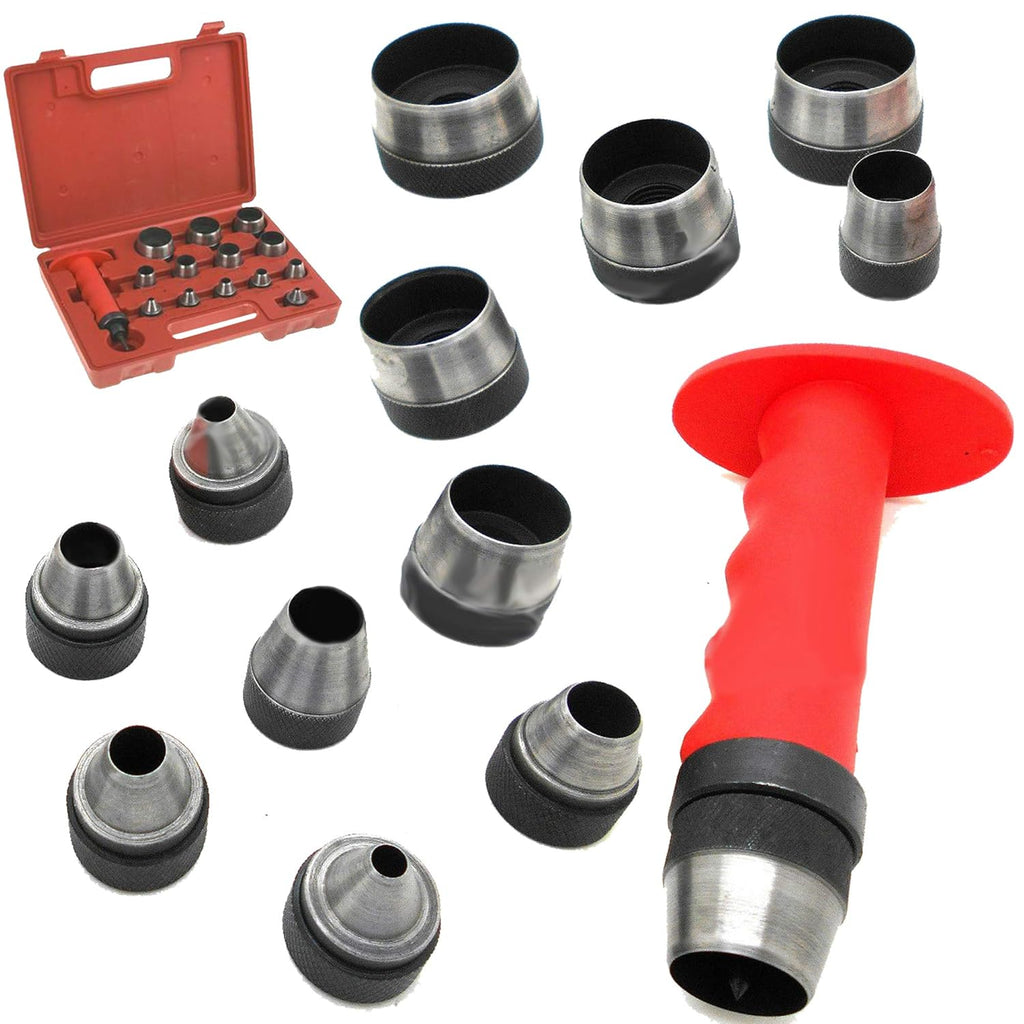 13 in 1 Sharp Hollow Punch Tool Set Leather Kit Gasket Hole Pack of 2 P9031