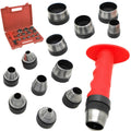 13 in 1 Sharp Hollow Punch Tool Set Leather Kit Gasket Hole Pack of 2 P9031