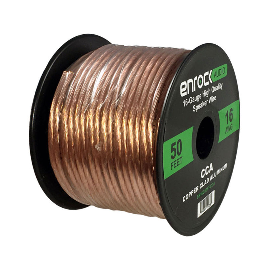 4x 6.5" 240 Watt 2-Way Coaxial Speakers, Speaker Harness, 16 Gauge 50 Foot Speaker Wire V8849