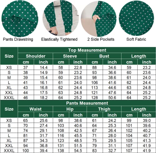Women's Long Sleeve Soft 2 Piece Pajama Set with Jogger Pants T682