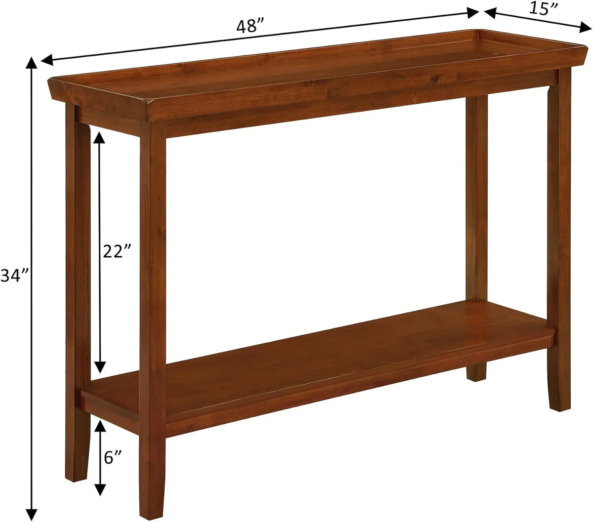 Cherry Console Table with Shelf N464475
