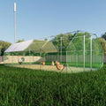 Large Metal Walk-in Chicken Coop with Waterproof Cover Y7790