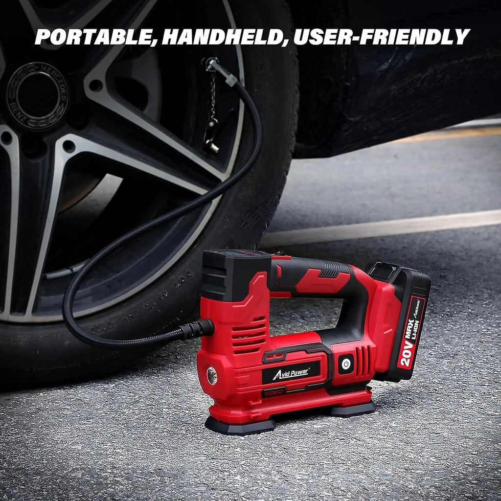 20V Cordless Tire Inflator with Digital Pressure Gauge K107