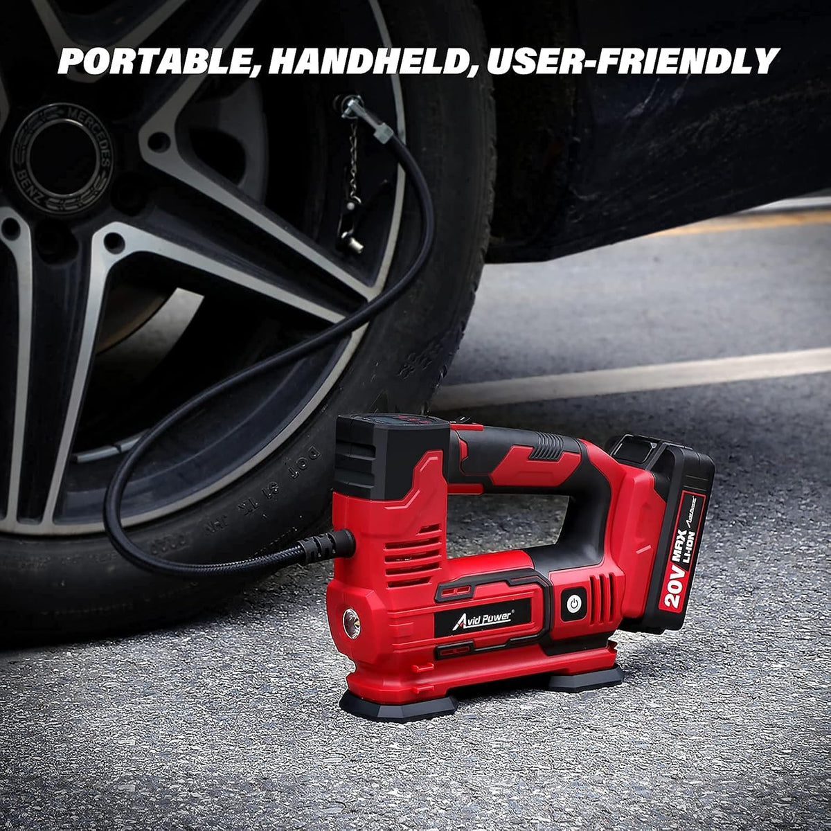 20V Cordless Tire Inflator with Digital Pressure Gauge K107