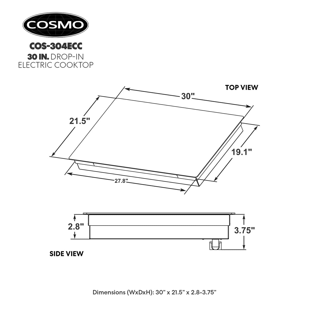 30 in. Electric Ceramic Glass Cooktop F351