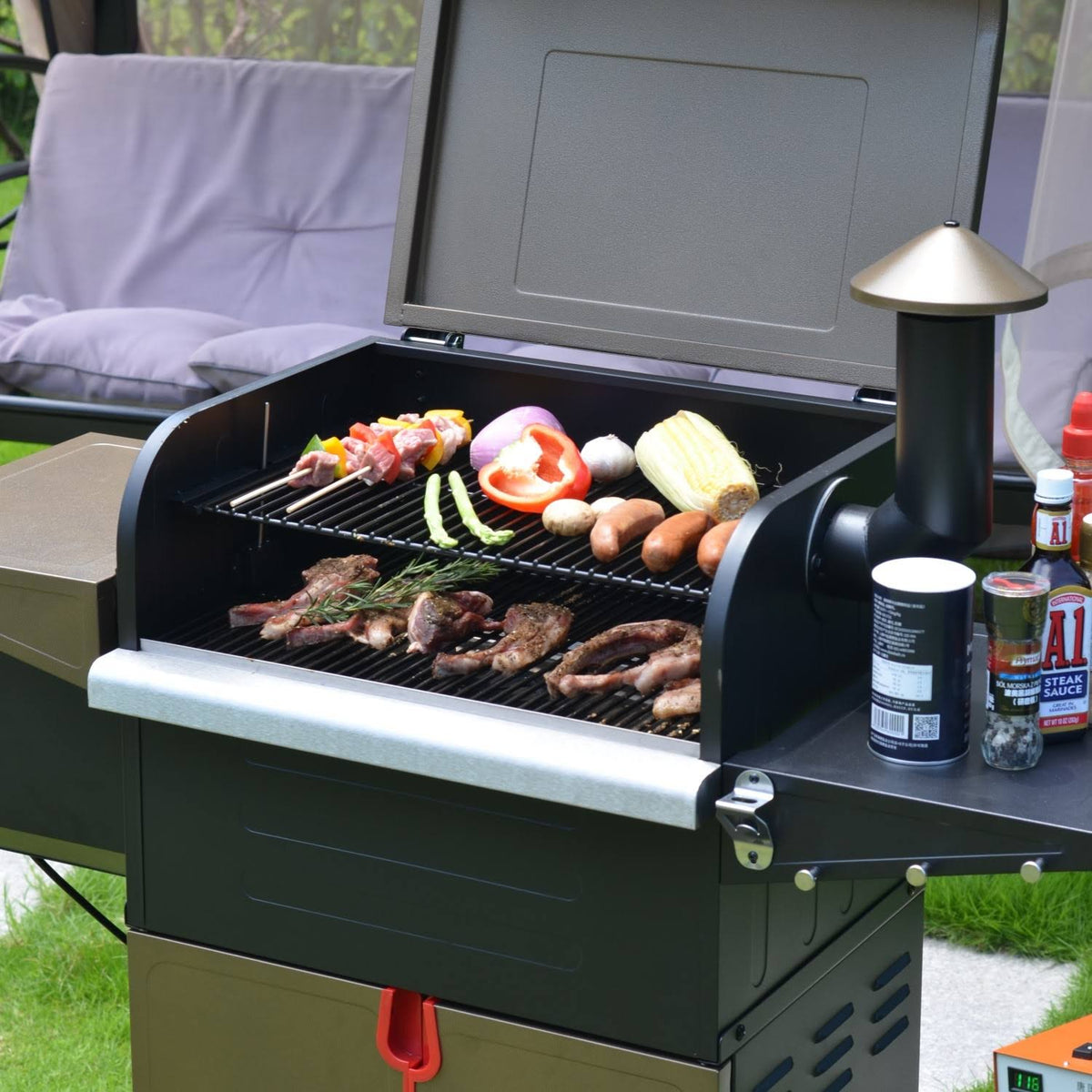 600d Wood Pellet Grill Smoker S6235