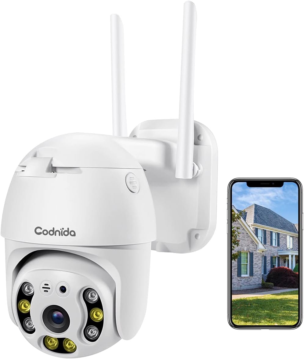 Outdoor Pan Tilt Wireless WiFi Security Camera 1080P PTZ Dome F117