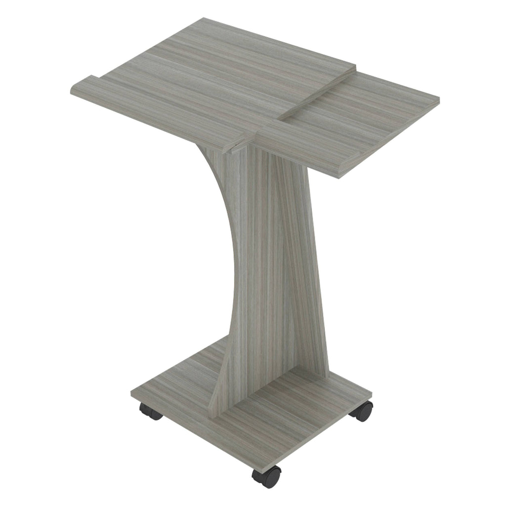 Smoke Oak Rolling Laptop Cart U524