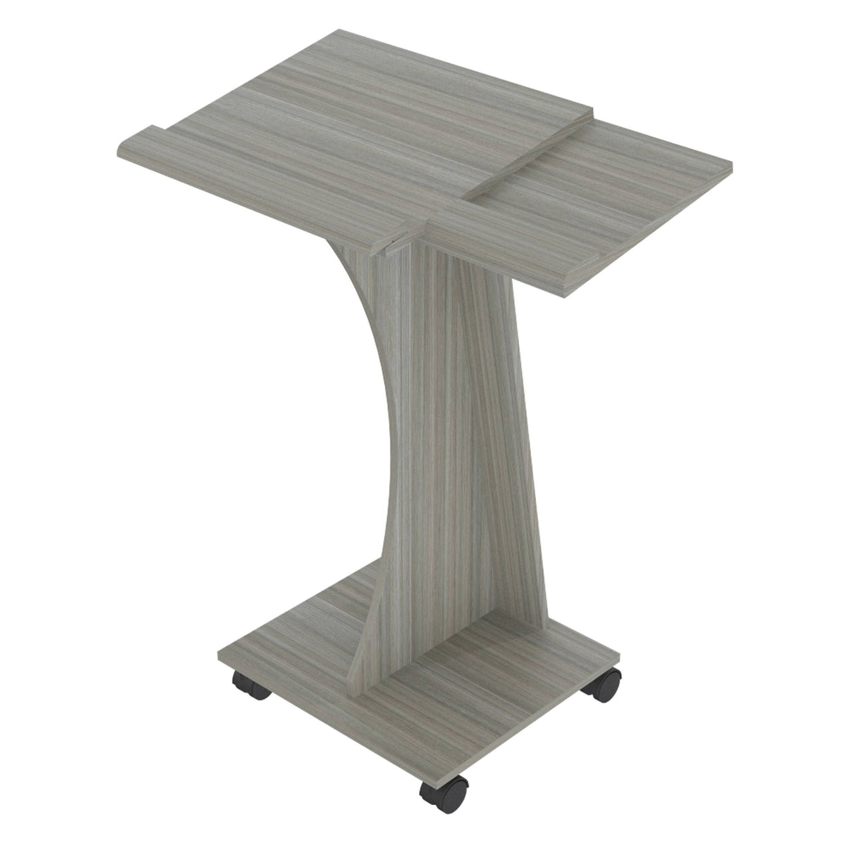 Smoke Oak Rolling Laptop Cart U524