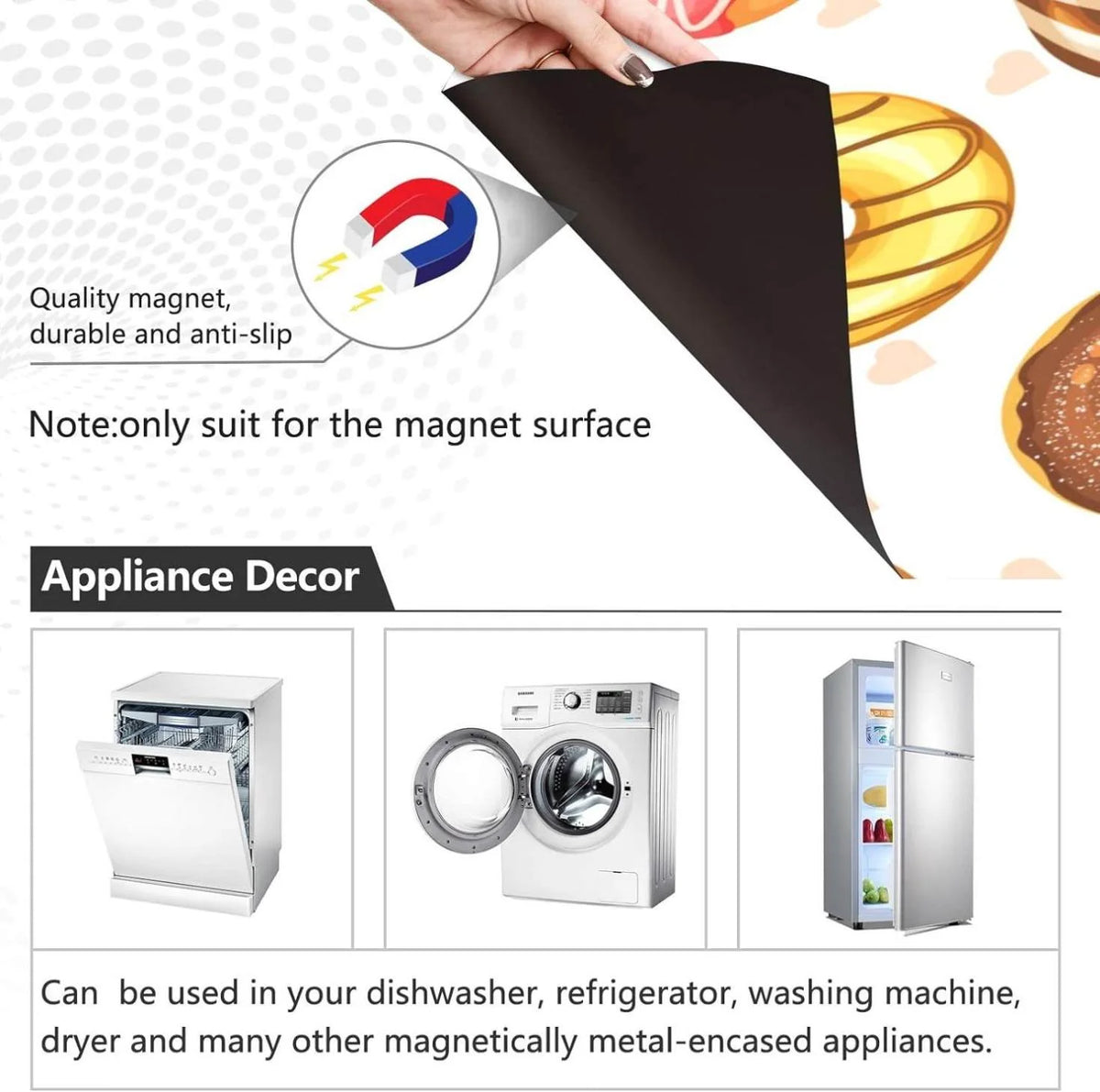 Doughnut Dishwasher Magnet Cover, 23 x 26 Inch F323