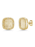 18K Yellow Gold Plated Silver Stud Earrings T786893