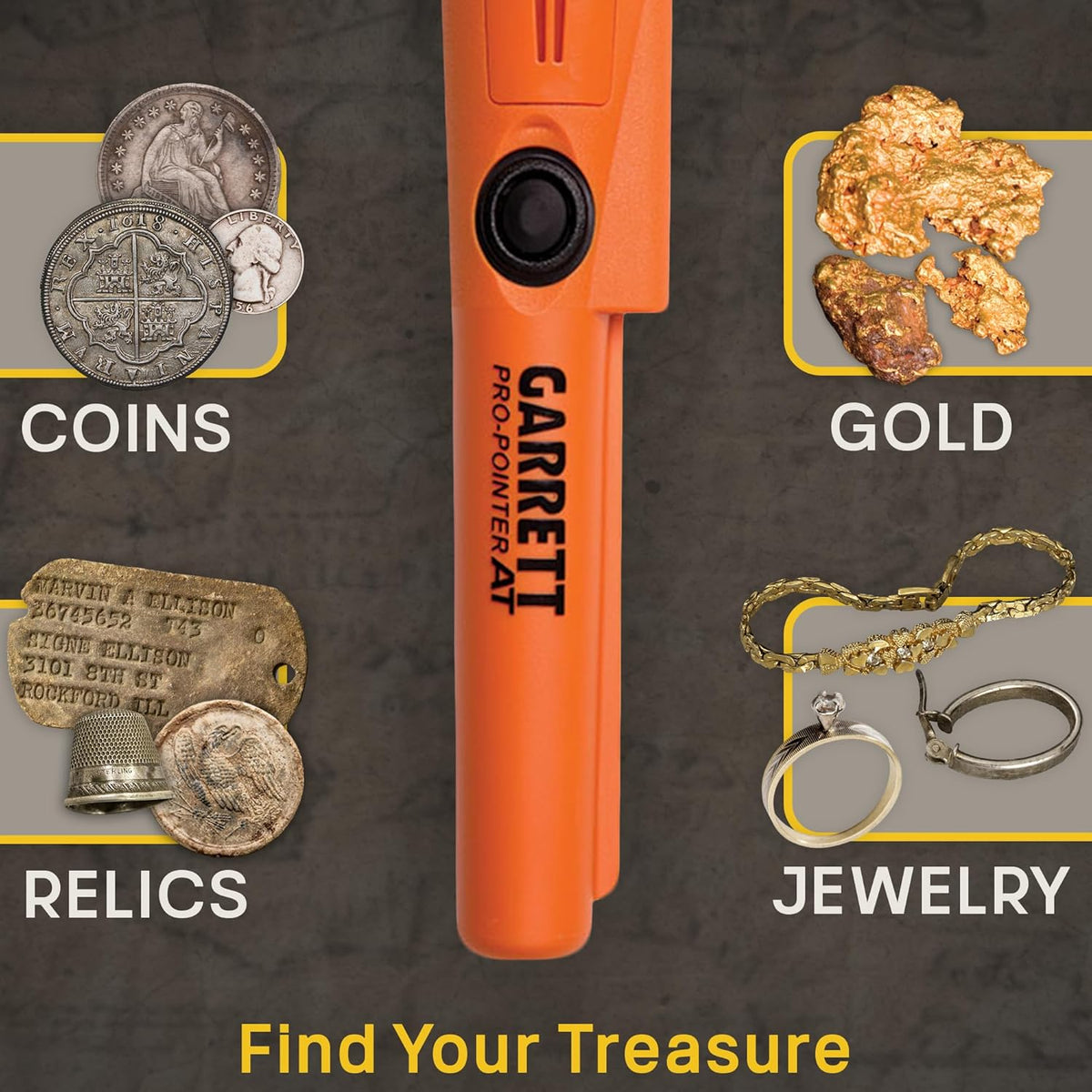 Waterproof Metal Detector with Camo Pouch N647368