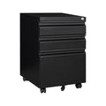 Black 3 Drawer Mobile Cabinet F5312