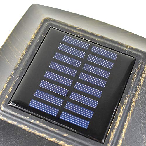 12 Pack Bronze 6 x 6 Solar Post Light Deck Cap Square Outdoor PVC Vinyl Wood N805