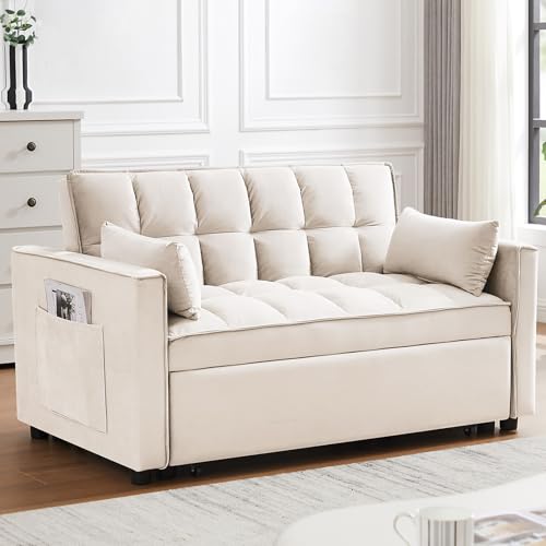 Grey 3 in 1 Convertible Sleeper Sofa Bed Z278