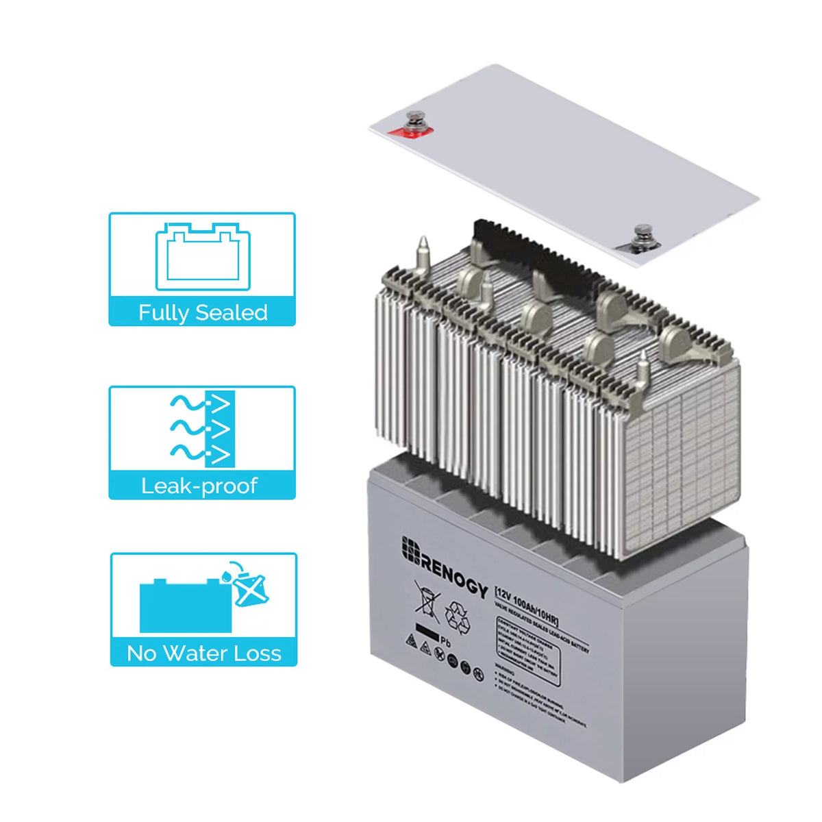 12 Volt 100Ah Deep Cycle AGM Battery I86349