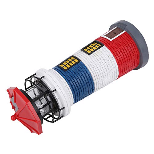 LED Solar Lighthouse Statue Rotating Lawn Decorations G871401