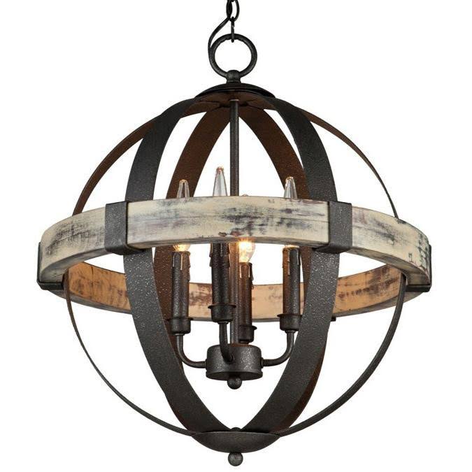 Black 4 Light Chandelier R745
