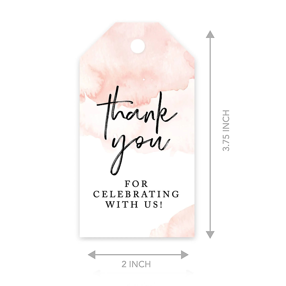 Coral Brushed Watercolor Cardstock Gift Tags 100-Pk F96656