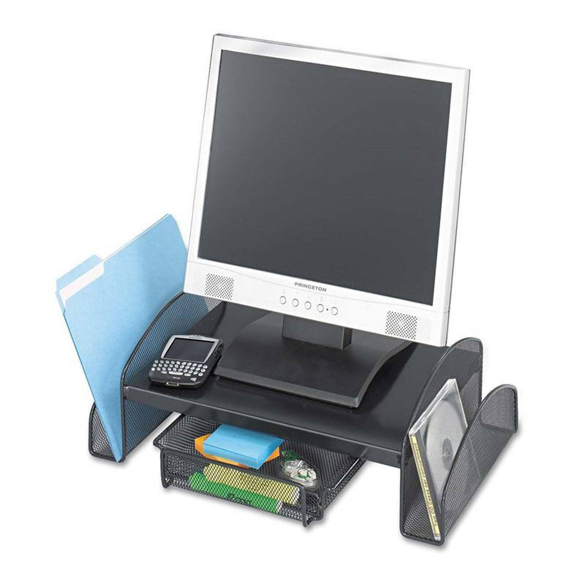 Black Mesh Monitor Stand J656
