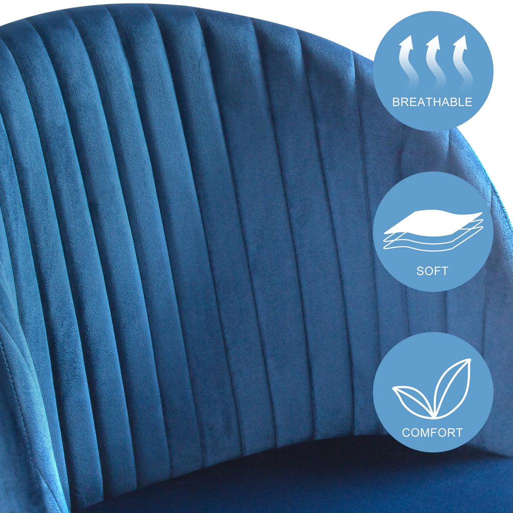 Blue Velvet Dining Chairs Set of 2 Y94537