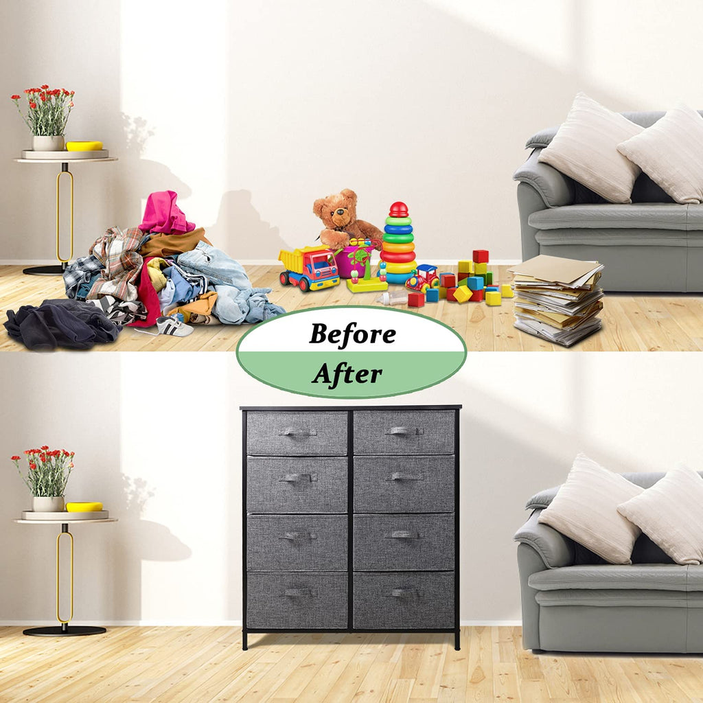 Grey 8 Drawer Dresser X942