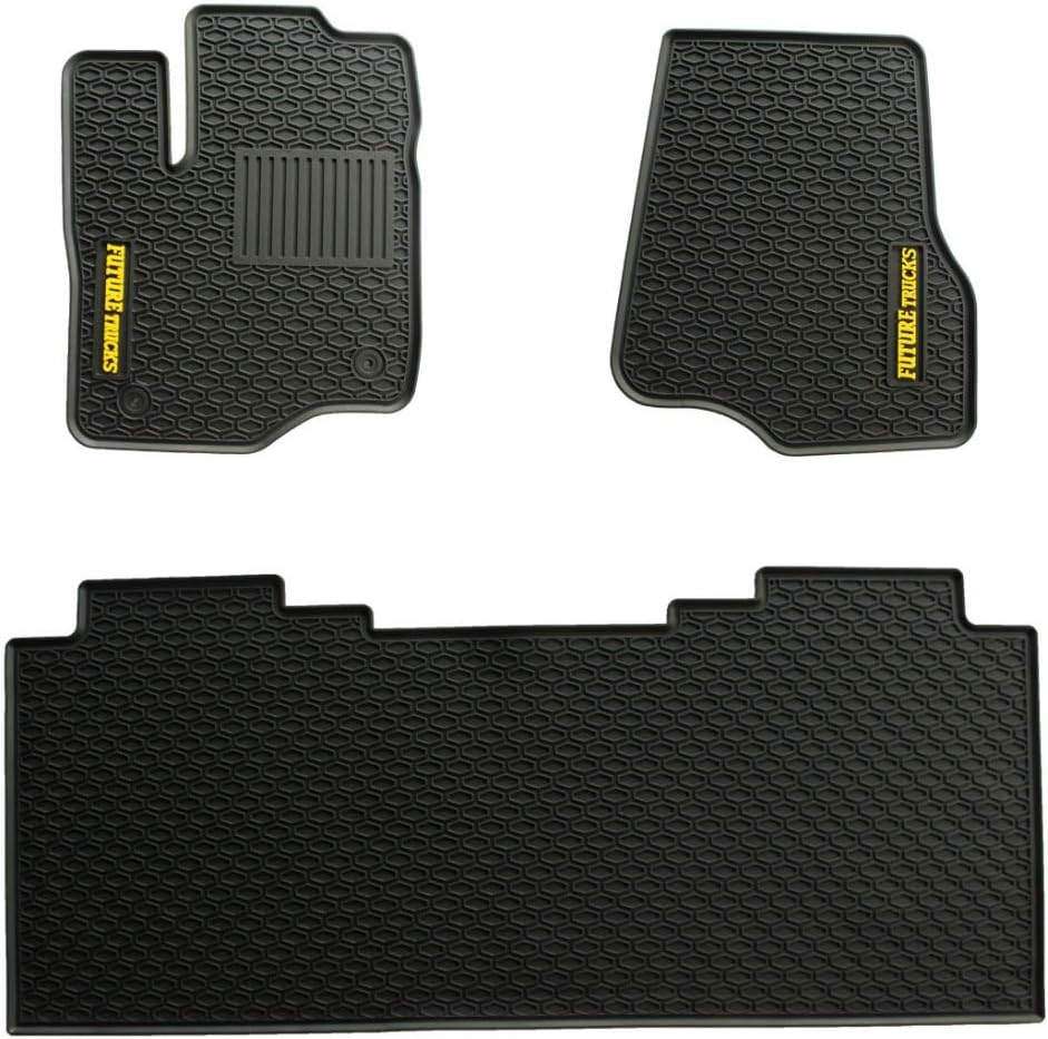 Black All-Weather Mats Set, Pack of 2 Y519