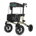 Compact Folding All-Terrain Rollator Walker with Rubber Wheels (Orange) N97908