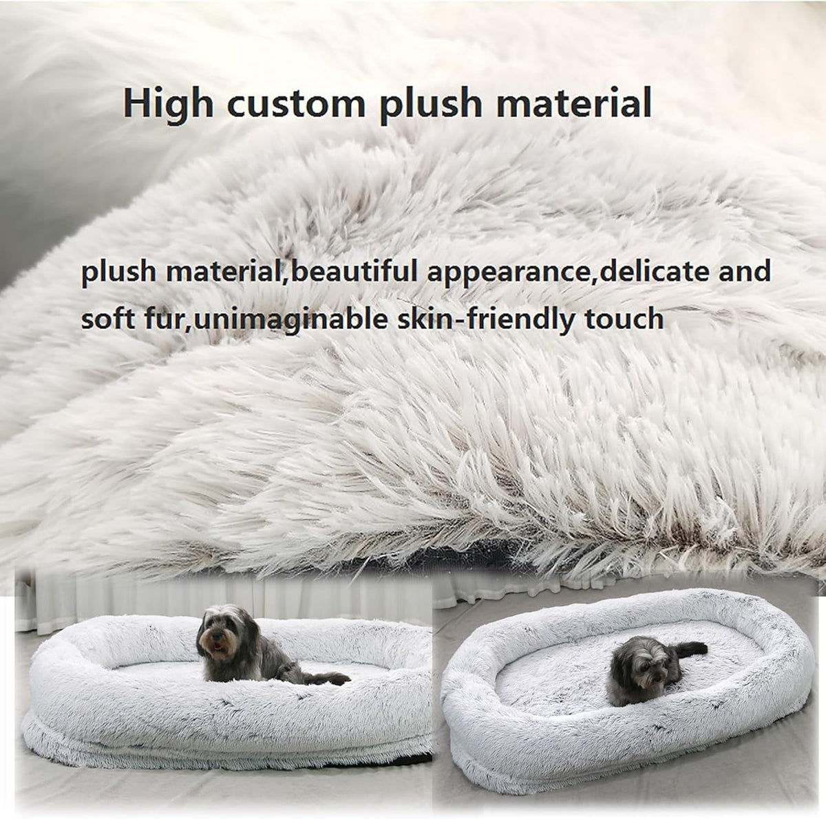 Gray Detachable Washable Giant Dog Bed Z691186