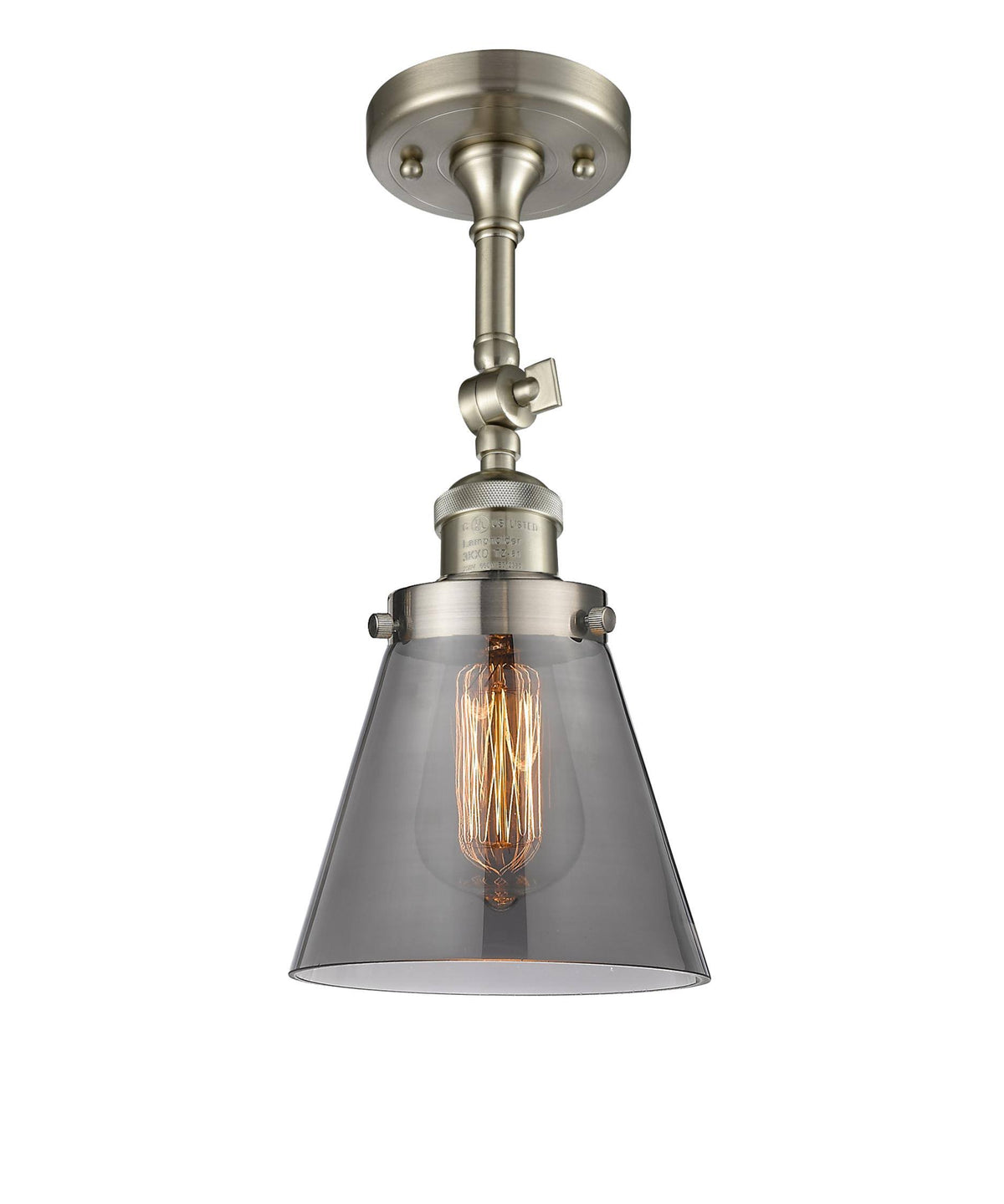 Small Cone 1 Light Semi Flush Mount C1132