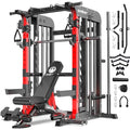 2000LB Squat Rack with LAT-Pull Down and Cable Crossover System H4426