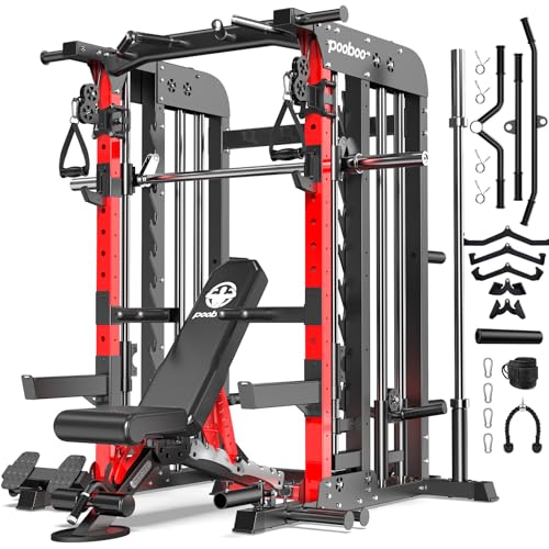 2000LB Squat Rack with LAT-Pull Down and Cable Crossover System H4426