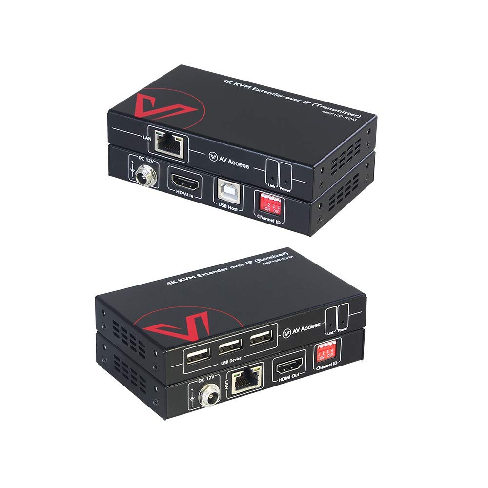 4K HDMI USB KVM Extender over Cat5e/6 up to 120M with 3 Ports USB Hub K1325