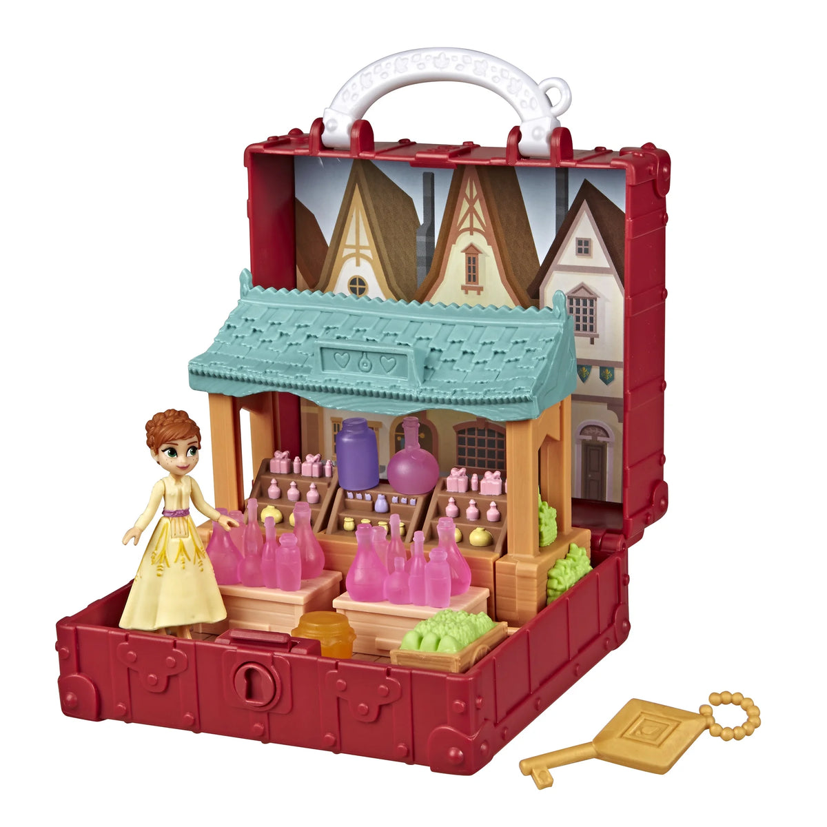 Frozen 2 Portable Pop-up Village Playset with Anna Doll M560356