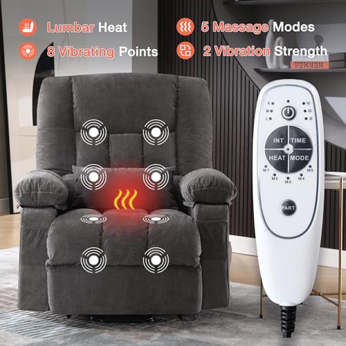 Power Lift Recliner Chair with Vibration Massage and Lumbar Heating U179219