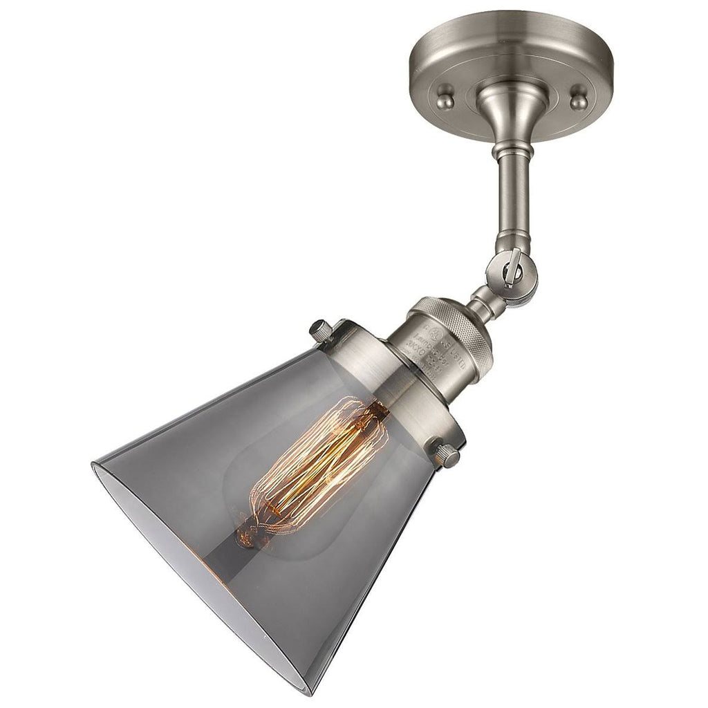 Small Cone 1 Light Semi Flush Mount C1132