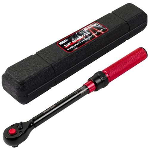 3/8-Inch Torque Wrench, Dual-direction 10-45ft.lb/13.6-61Nm, 72-Tooth Dual Range Scales with Quick Release Reversible Head Y732928