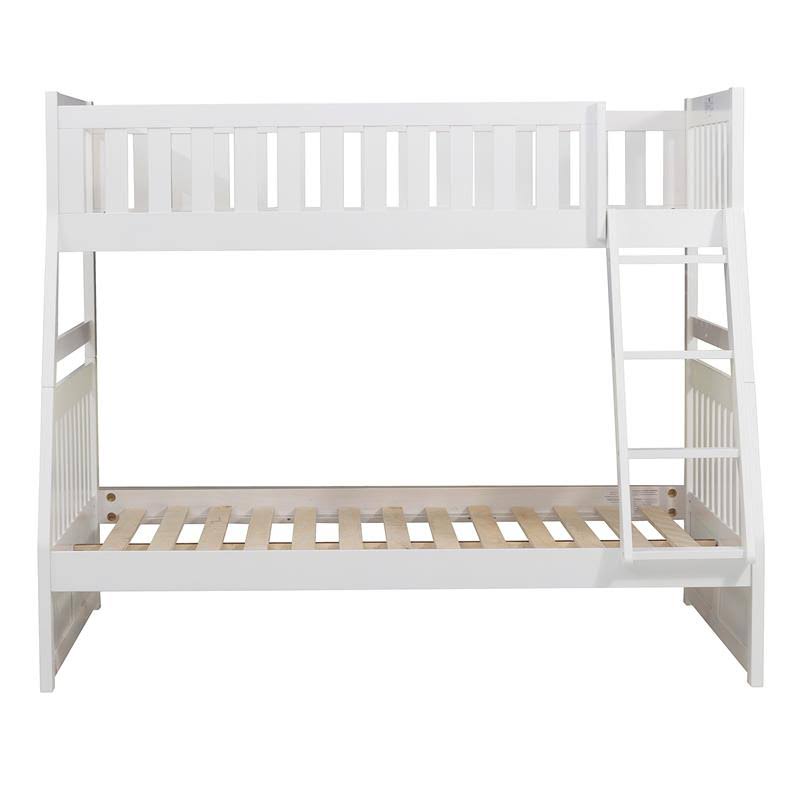 White Twin Over Full Wood Bunk Bed D8262