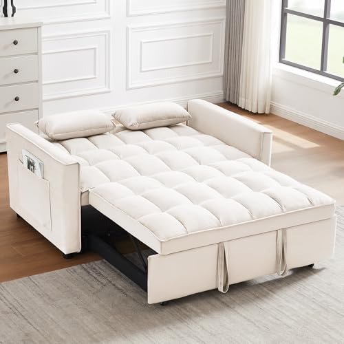 Grey 3 in 1 Convertible Sleeper Sofa Bed Z278