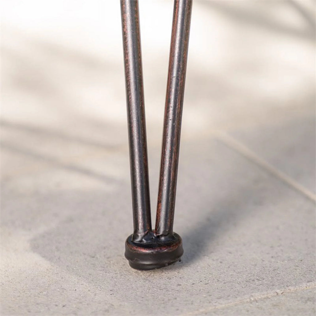 Wicker Barstool with Black Brush Copper Iron Frame Set of 2 A7329