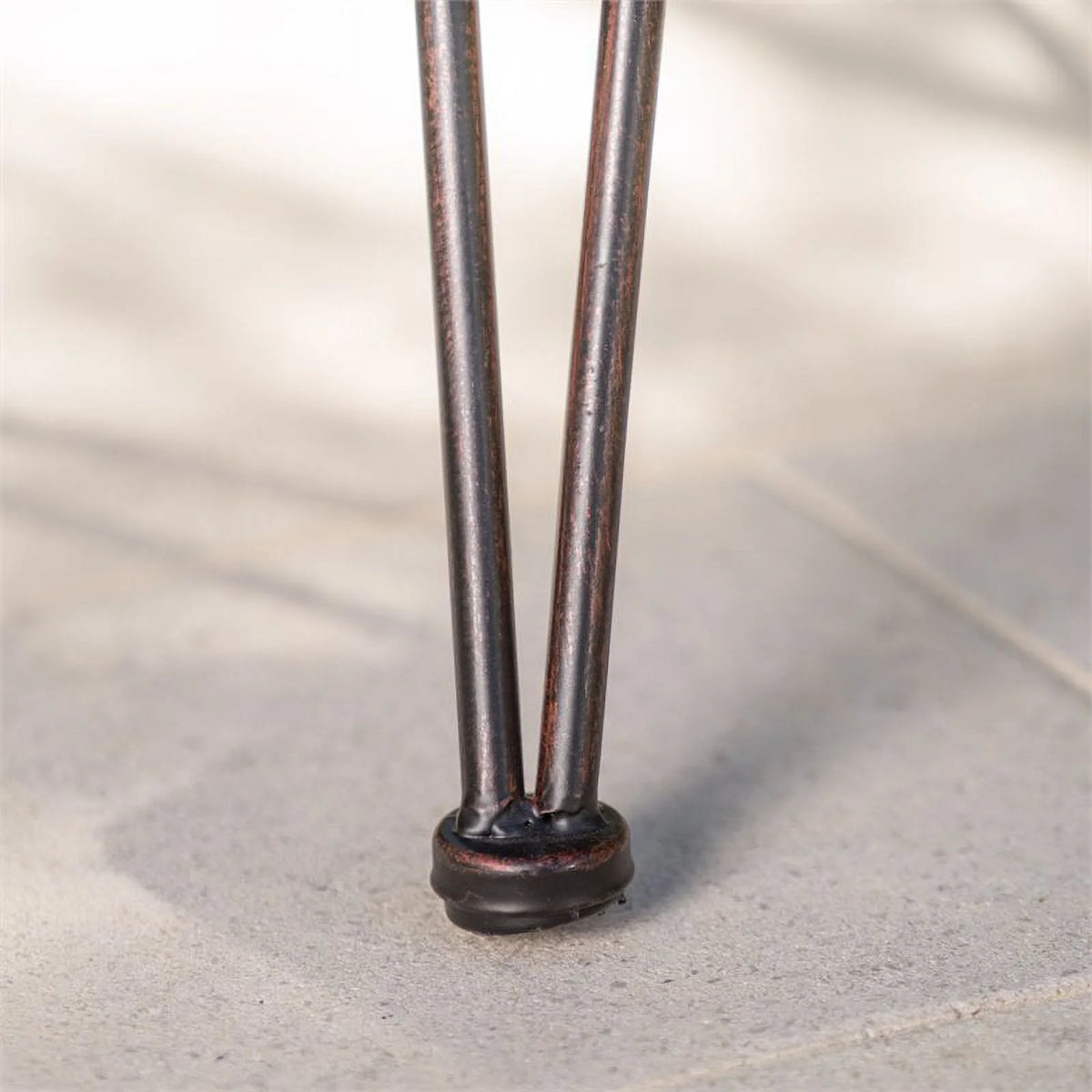 Wicker Barstool with Black Brush Copper Iron Frame Set of 2 A7329