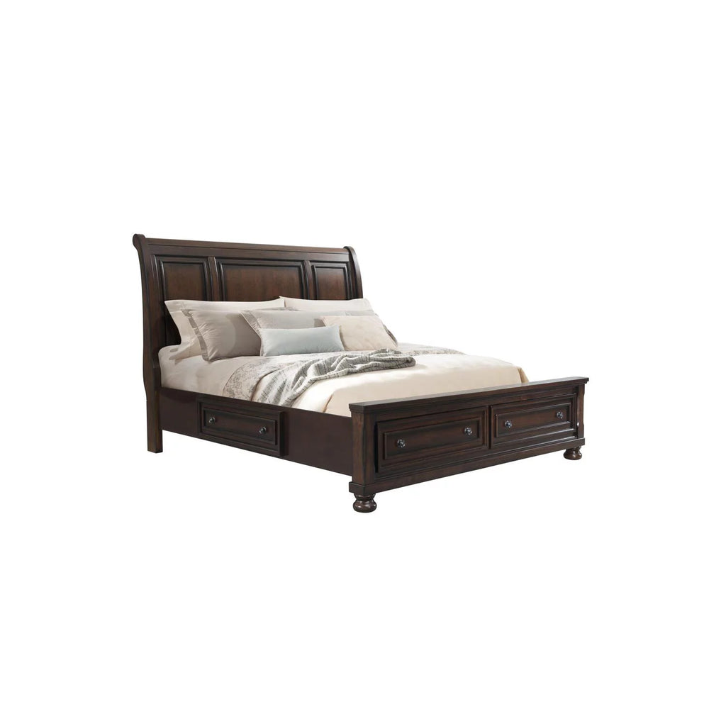 King Storage 6pc Bedroom Set Walnut E487