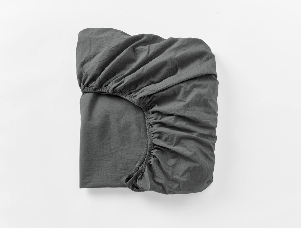 Organic Crinkled Percale Sheet Set Full Shadow W4222