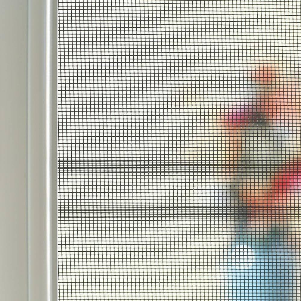 Black Aluminum Frame Retractable Screen Door H21264