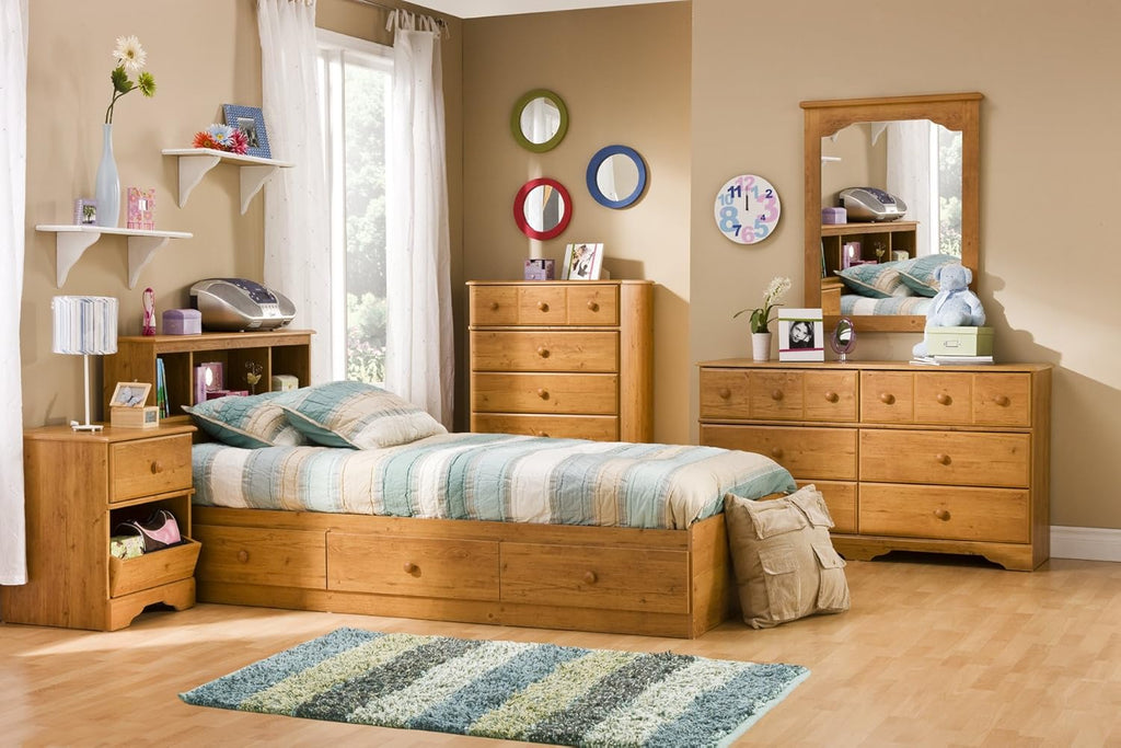 Country Pine Bookcase Headboard V613