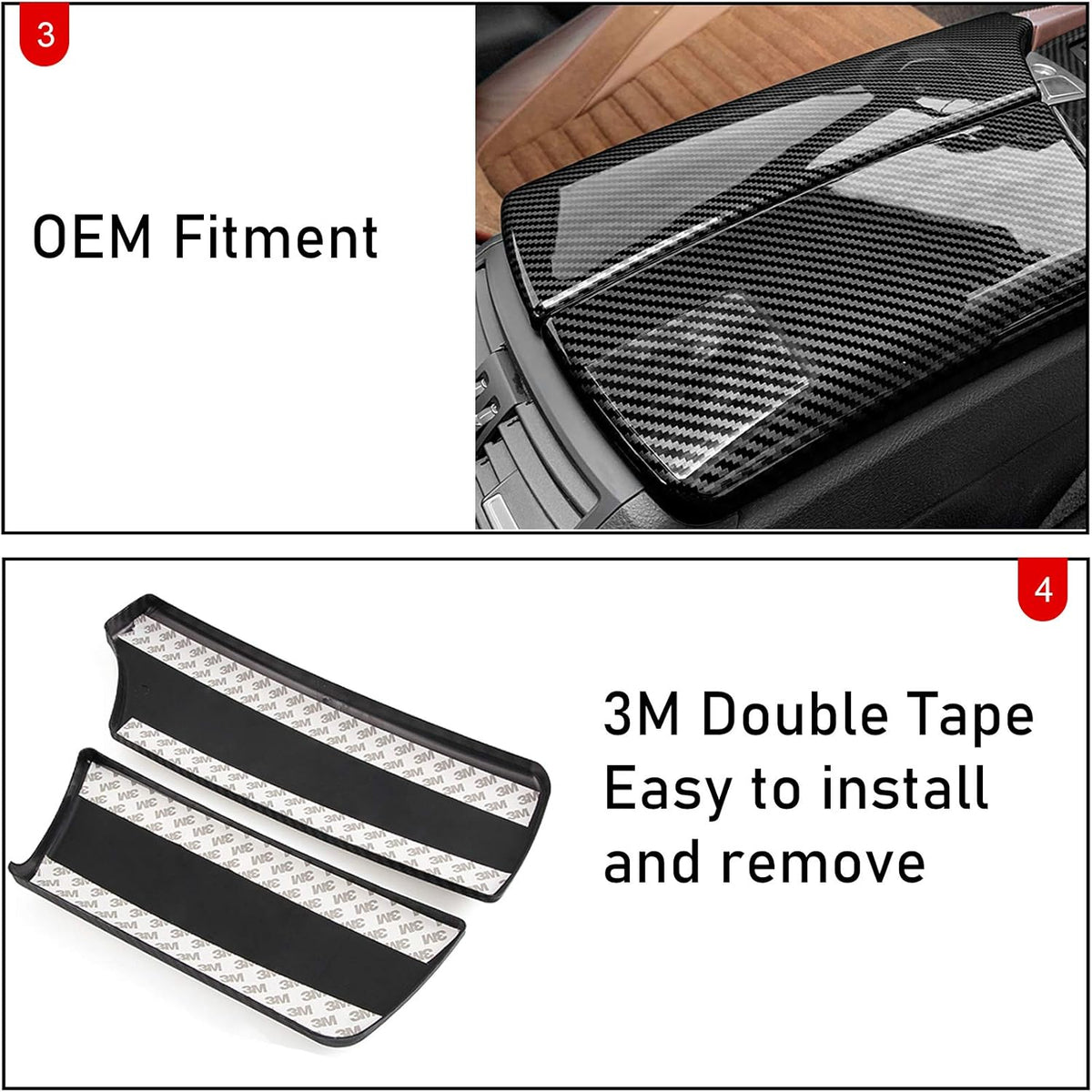 2 PCs Carbon Fiber Console Covers W53725